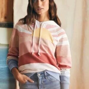 NEW Faherty Hoodie Soleil Stripe M